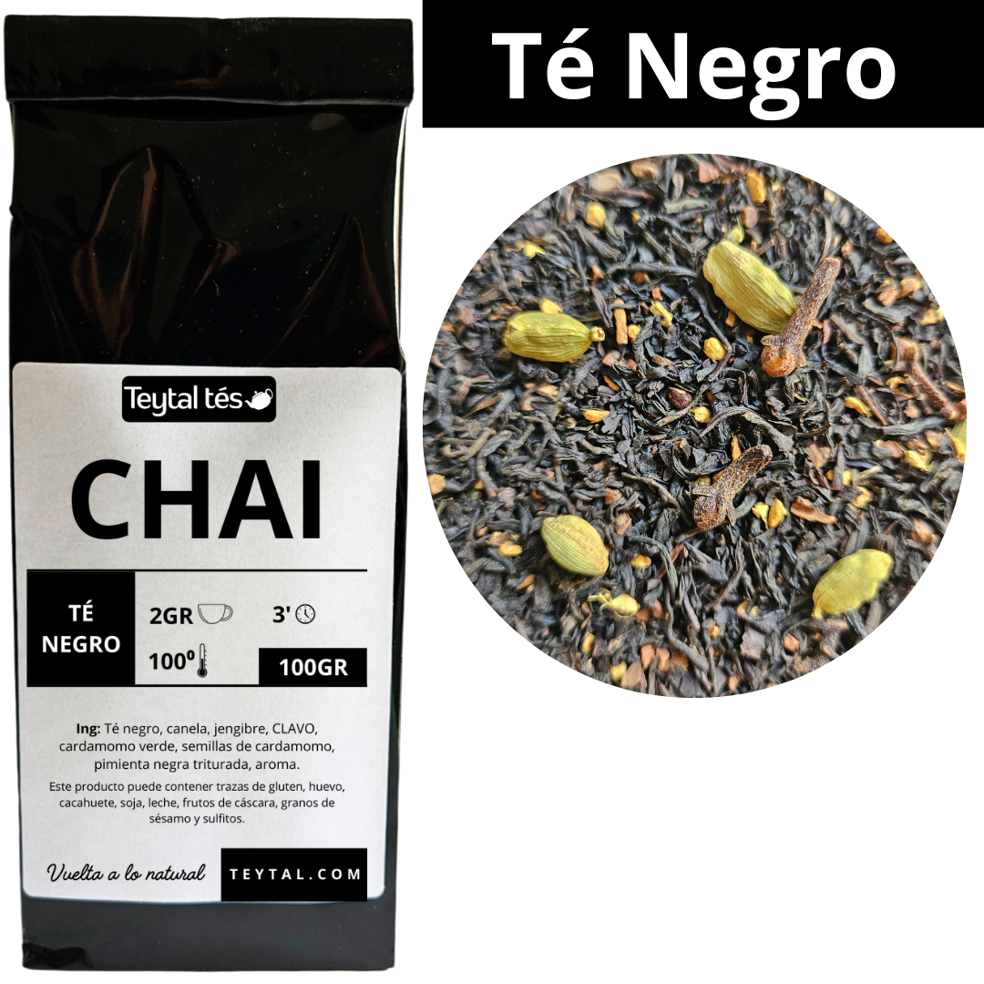 Chai Té Negro 100gr 50 tazas-Teytal