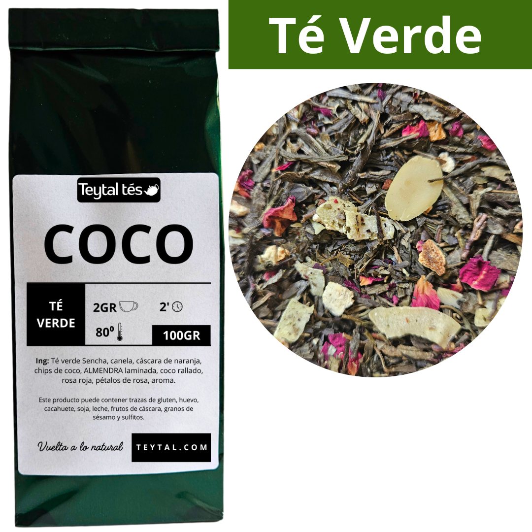 Coco Té Verde 100gr 50 tazas-Teytal