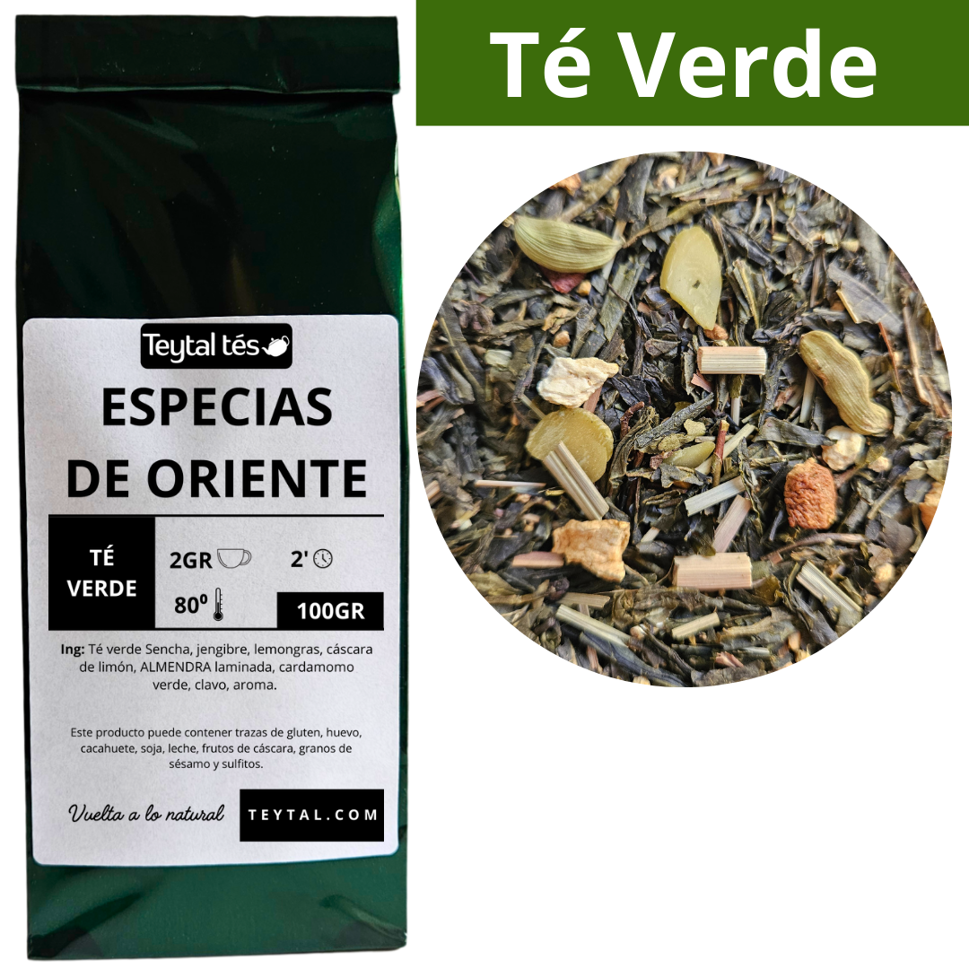 Especias de Oriente Té Verde 100gr 50 tazas-Teytal