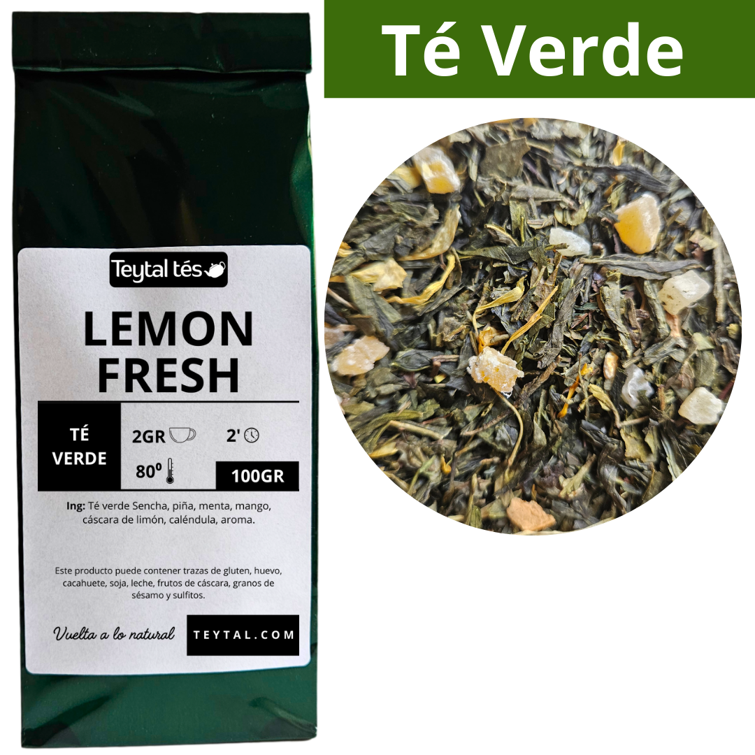 Lemon Fresh Té Verde 100gr 50 tazas-Teytal