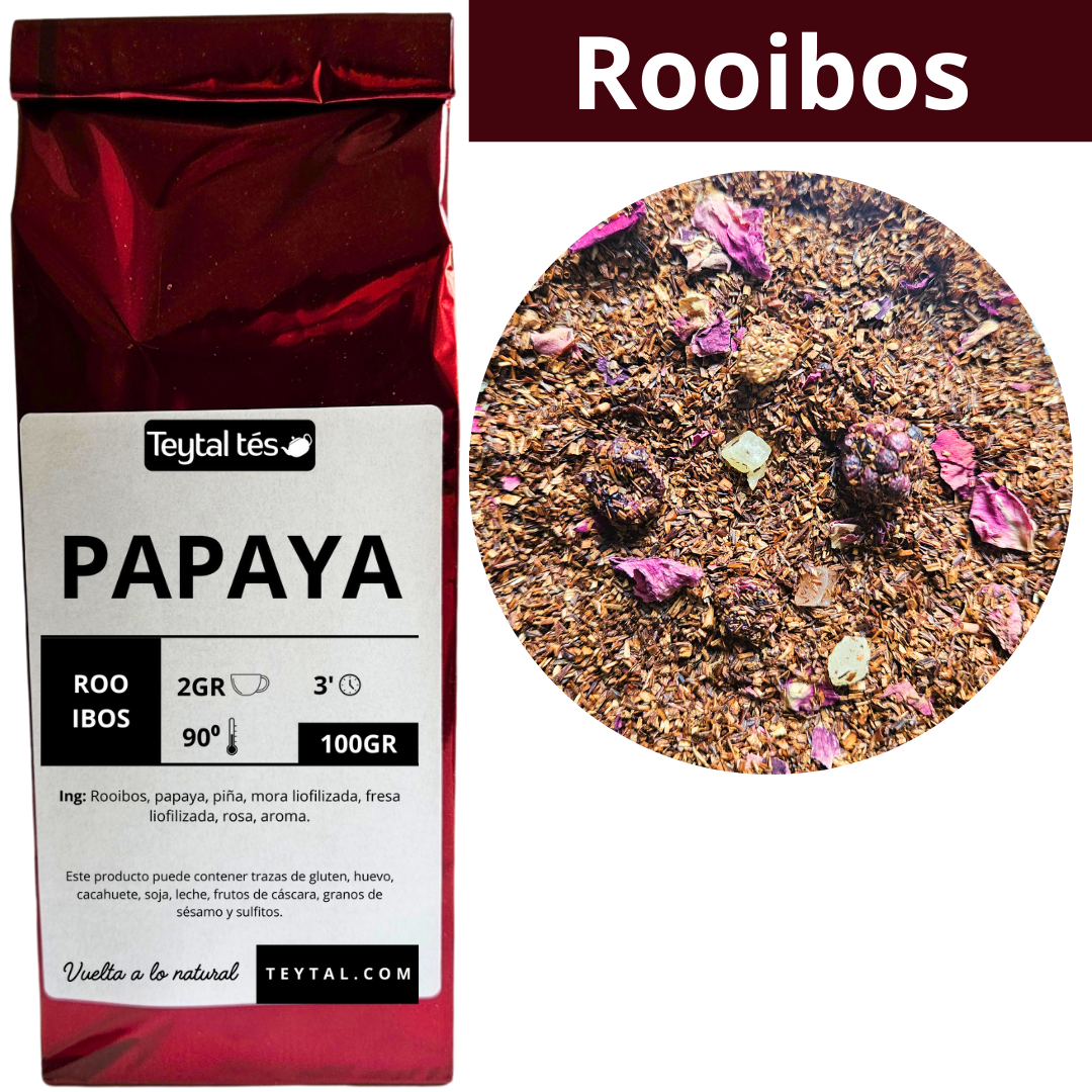 Mango y Papaya Rooibos 100gr 50 tazas-Teytal