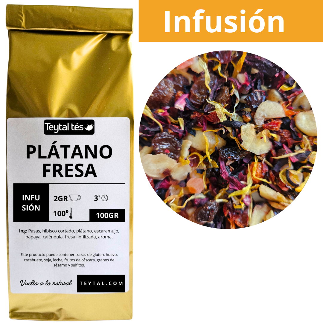 Plátano y Fresa Infusión 100gr-Teytal