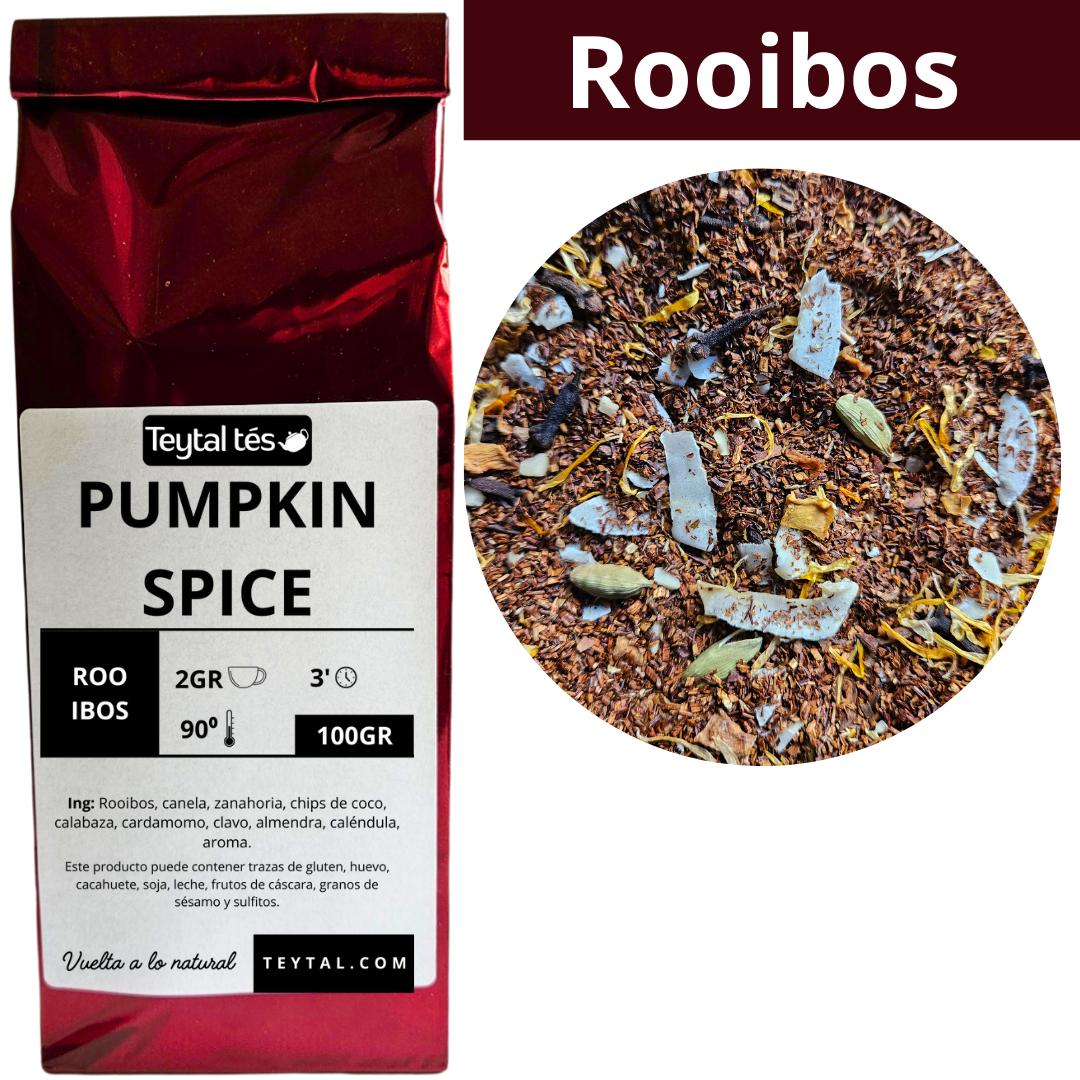 Pumpkin Spice Rooibos 100gr 50 tazas-Teytal