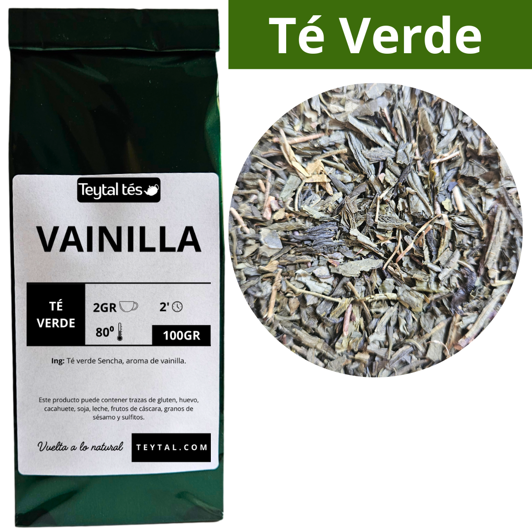 Vainilla Té Verde 100gr 50 tazas-Teytal
