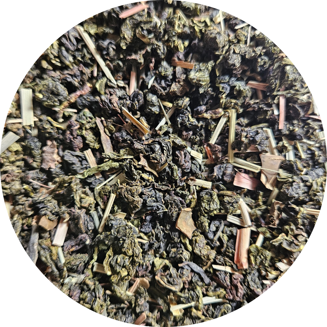 Té azul y rojo