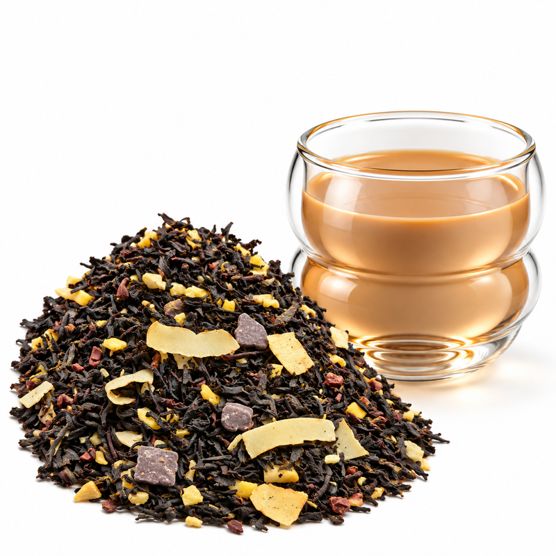 Chocolat et noix de coco Thé Noir 100g 50 tasses
