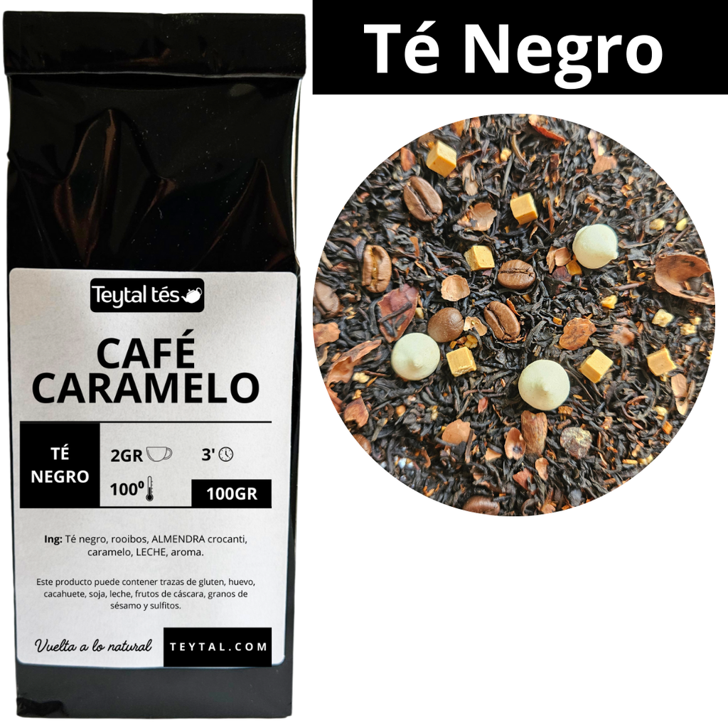 Café y Caramelo Té Negro 100gr 50 tazas-Teytal