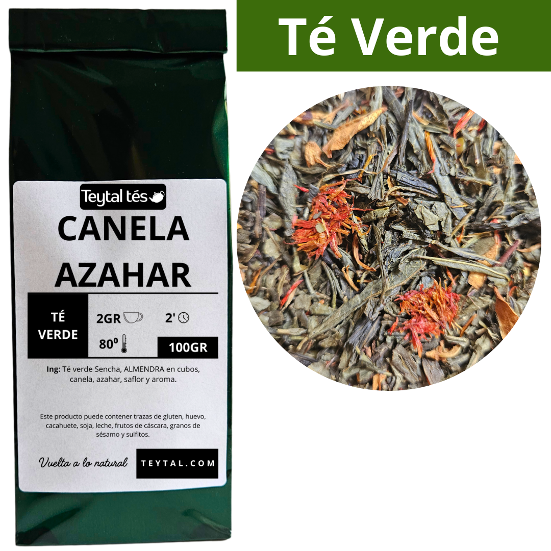 Canela azahar Té Verde 100gr 50 tazas-Teytal