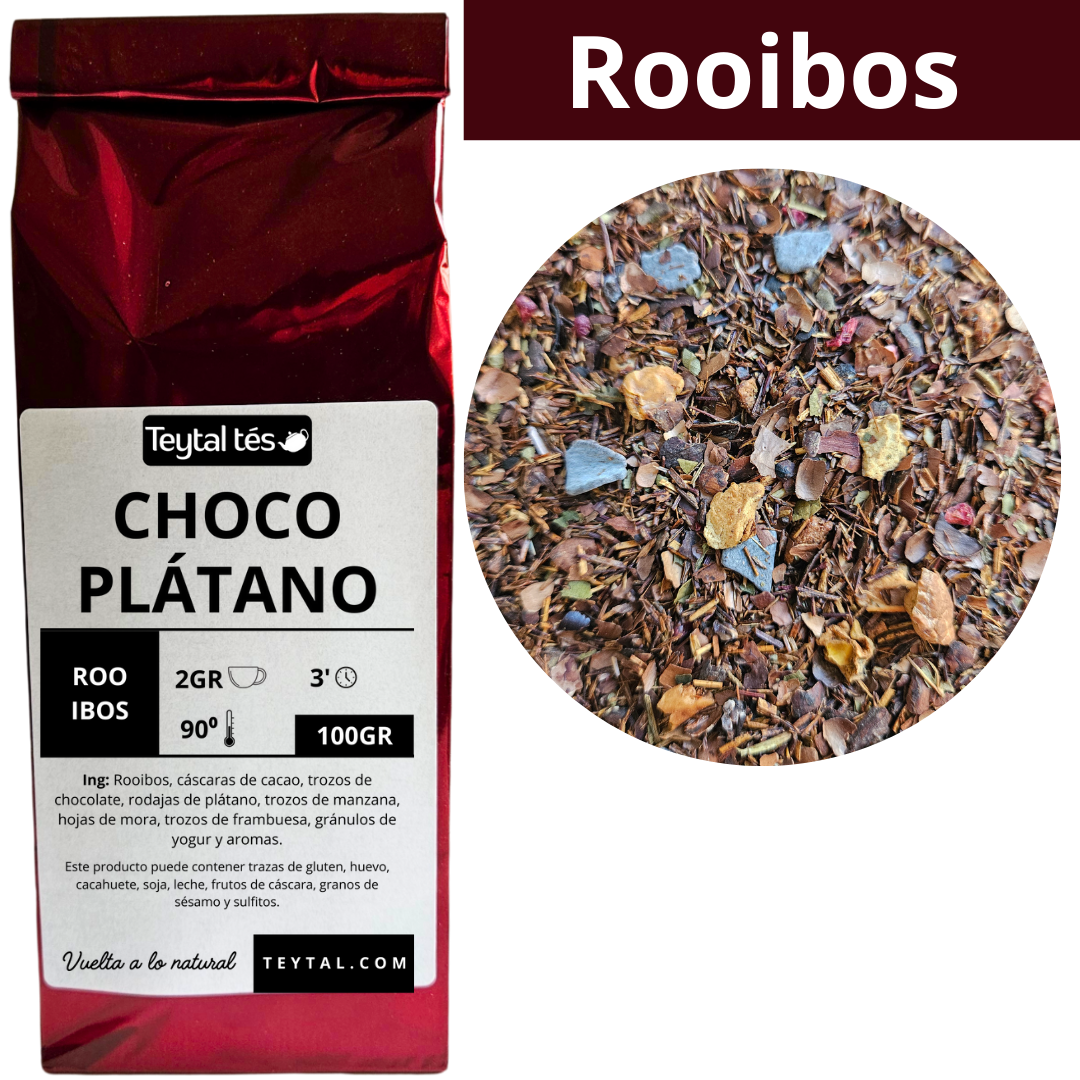 Choco Plátano Rooibos 100gr 50 tazas-Teytal