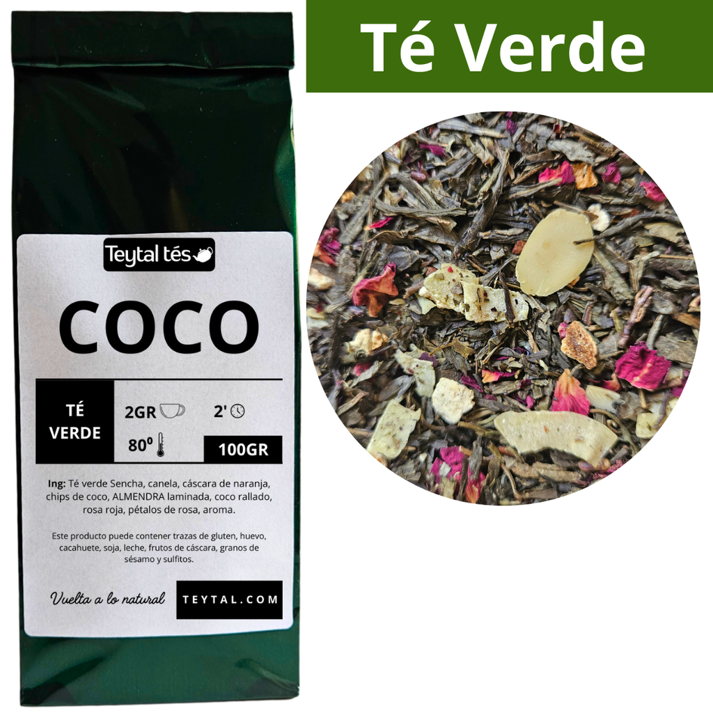 Coco Té Verde 100gr 50 tazas-Teytal