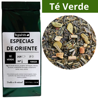 Especias de Oriente Té Verde 100gr 50 tazas-Teytal