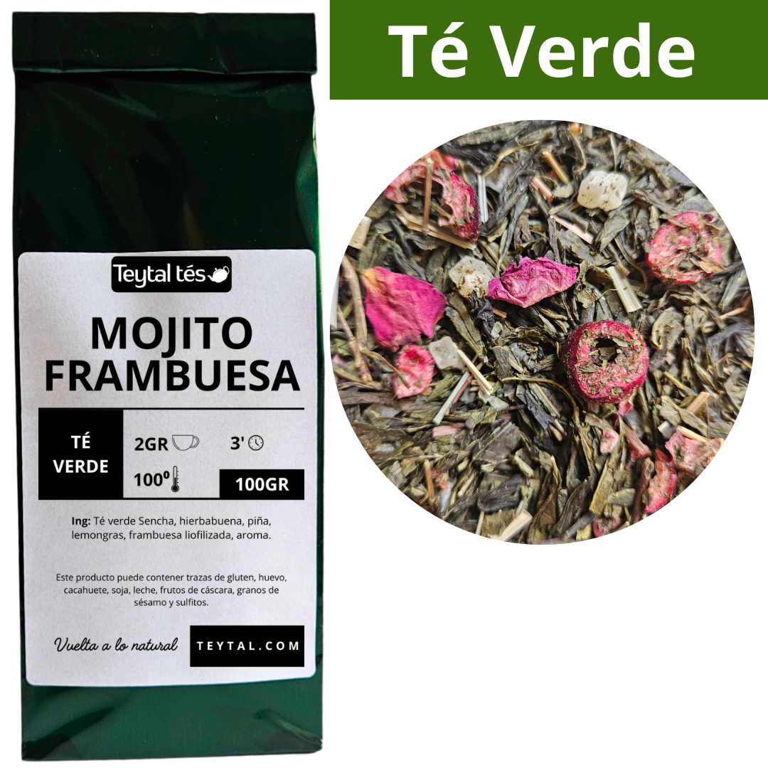 Mojito Frambuesa Té Verde 100gr 50 tazas-Teytal