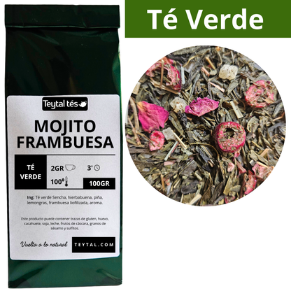 Mojito Frambuesa Té Verde 100gr 50 tazas-Teytal
