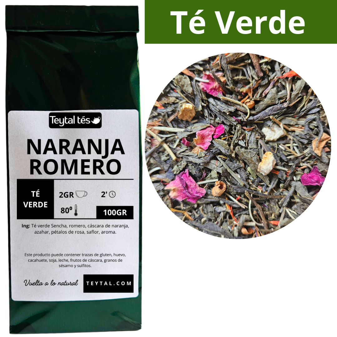 Naranja Romero Té Verde 100gr 50 tazas-Teytal