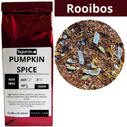 Pumpkin Spice Rooibos 100gr 50 tazas-Teytal