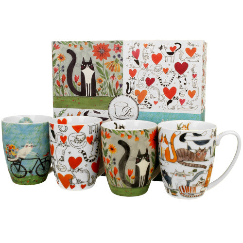 Set Tazas Gato Lover 4x350ml-Teytal
