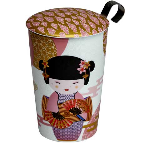 Taza geisha, porcelana 0,35 l. filtro y tapa
