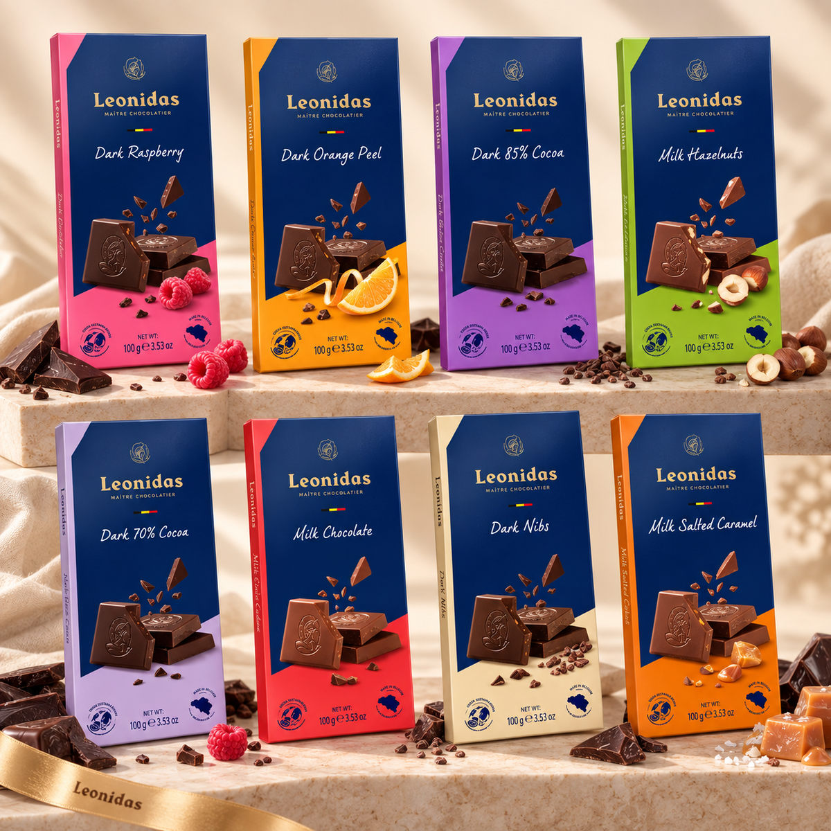 Tablettes de chocolat Leonidas 100g