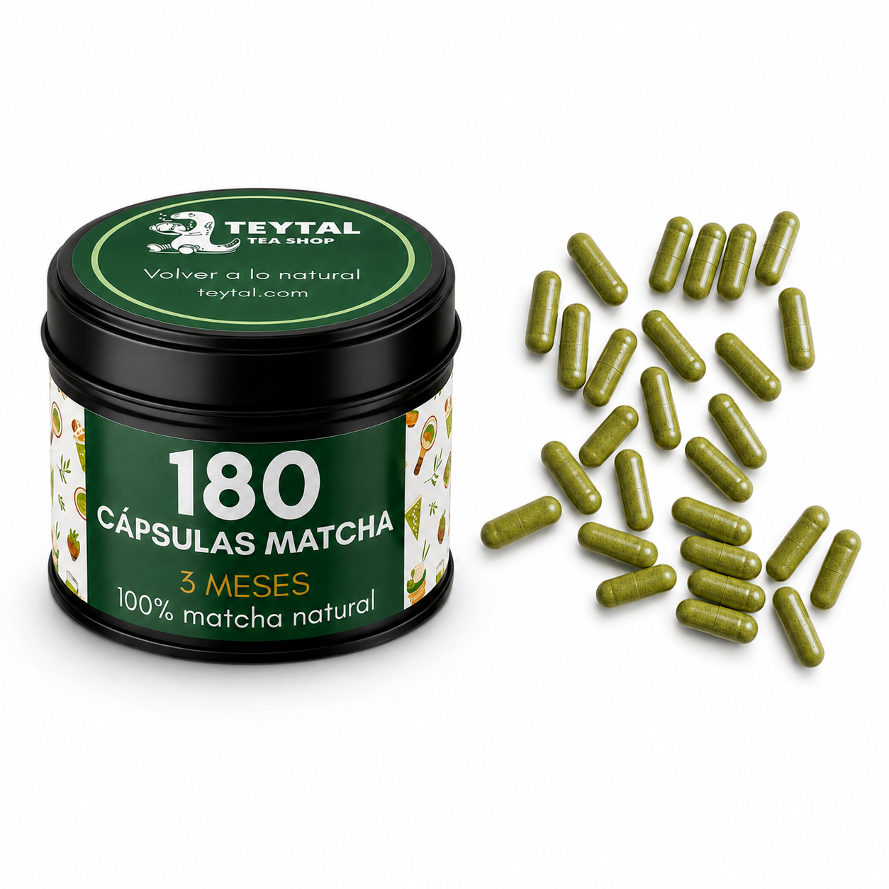 3 Meses Cápsulas Matcha Pérdida de peso