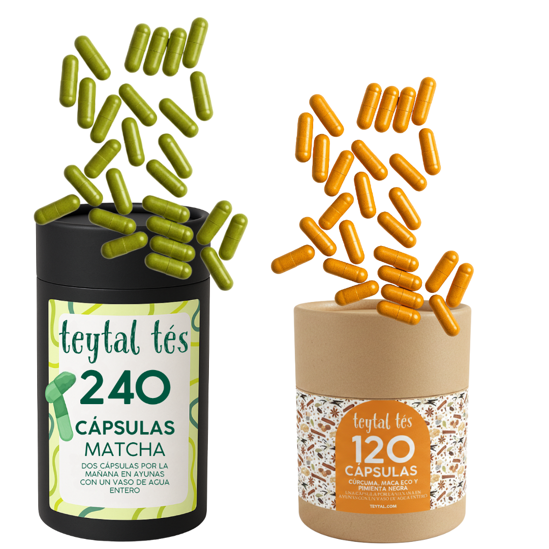 Cápsulas Matcha y Cúrcuma