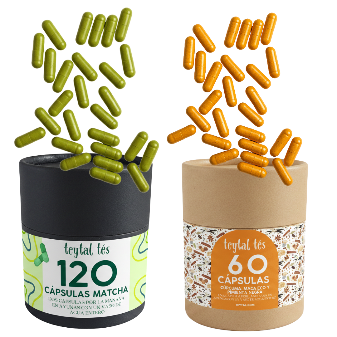 Cápsulas Matcha y Cúrcuma
