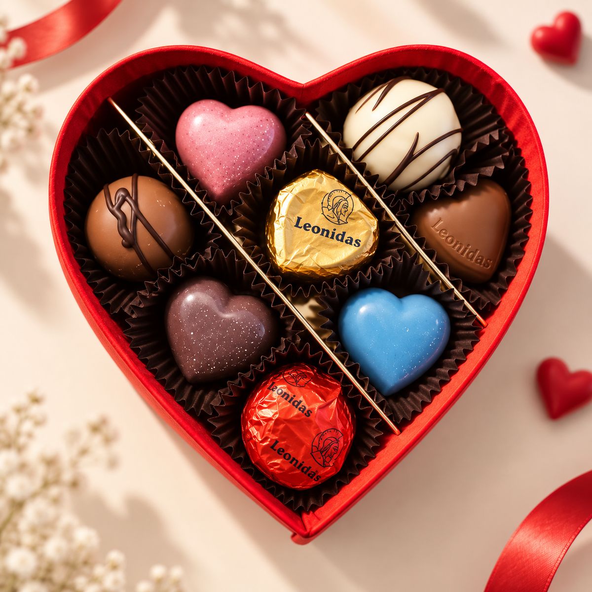 Cœur 14 chocolats env.