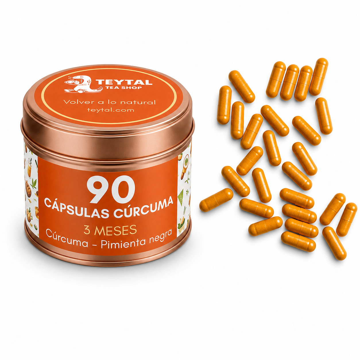 3 Meses Cápsulas Cúrcuma Antiflamatorias
