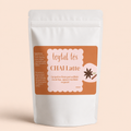 Bolsa blanca resellable de 100g con etiqueta naranja de Chai Latte en polvo, 33 tazas.
