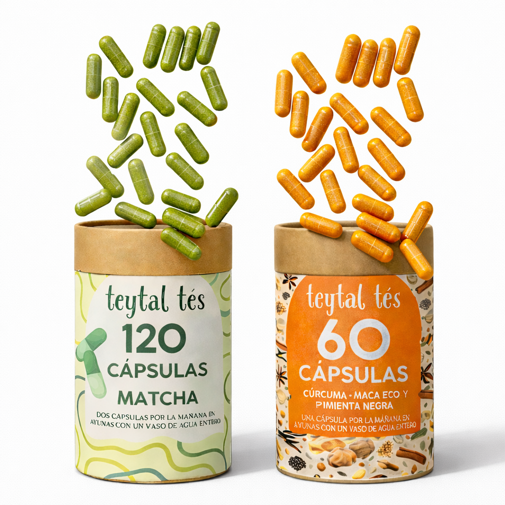 120 Cápsulas Matcha 60 Cápsulas Cúrcuma (2 y 2 meses)