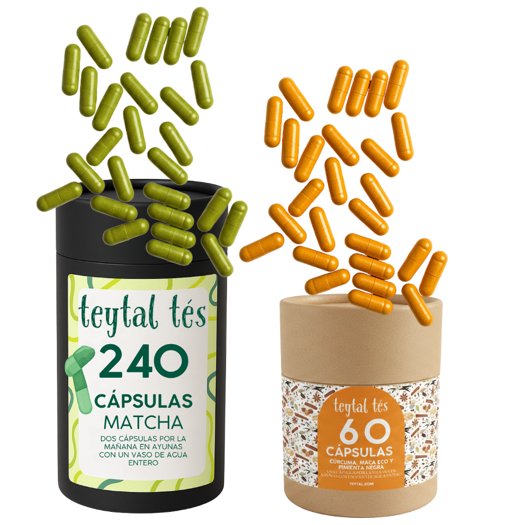 Cápsulas Matcha y Cúrcuma