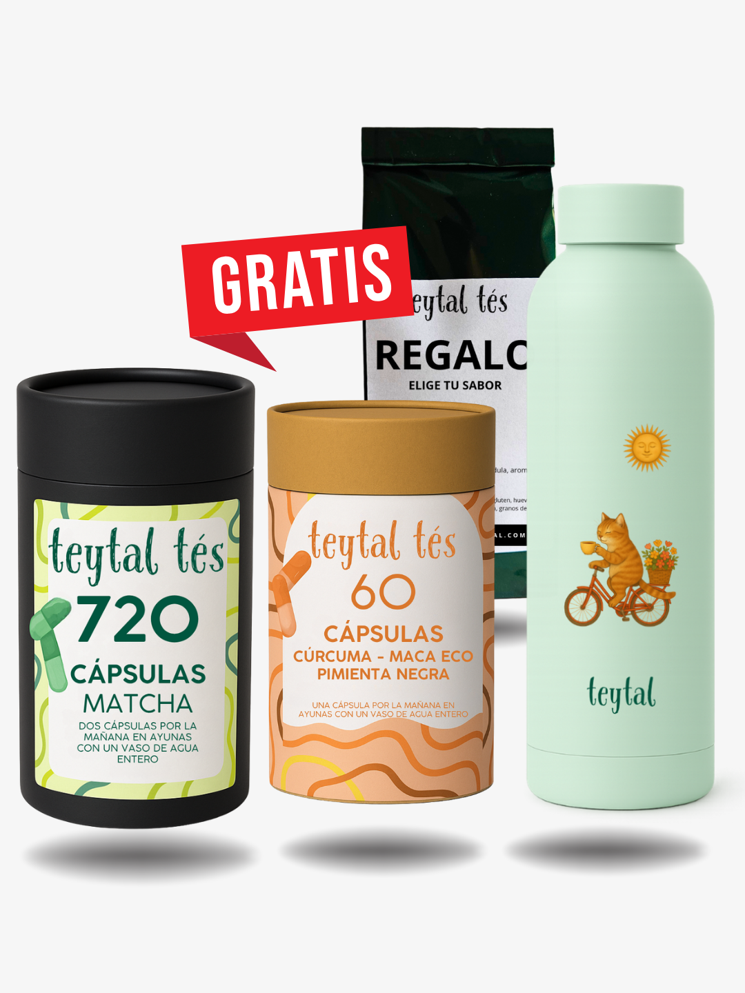 12 Meses Cápsulas Matcha + Elige 3 Regalos + Plan Dieta