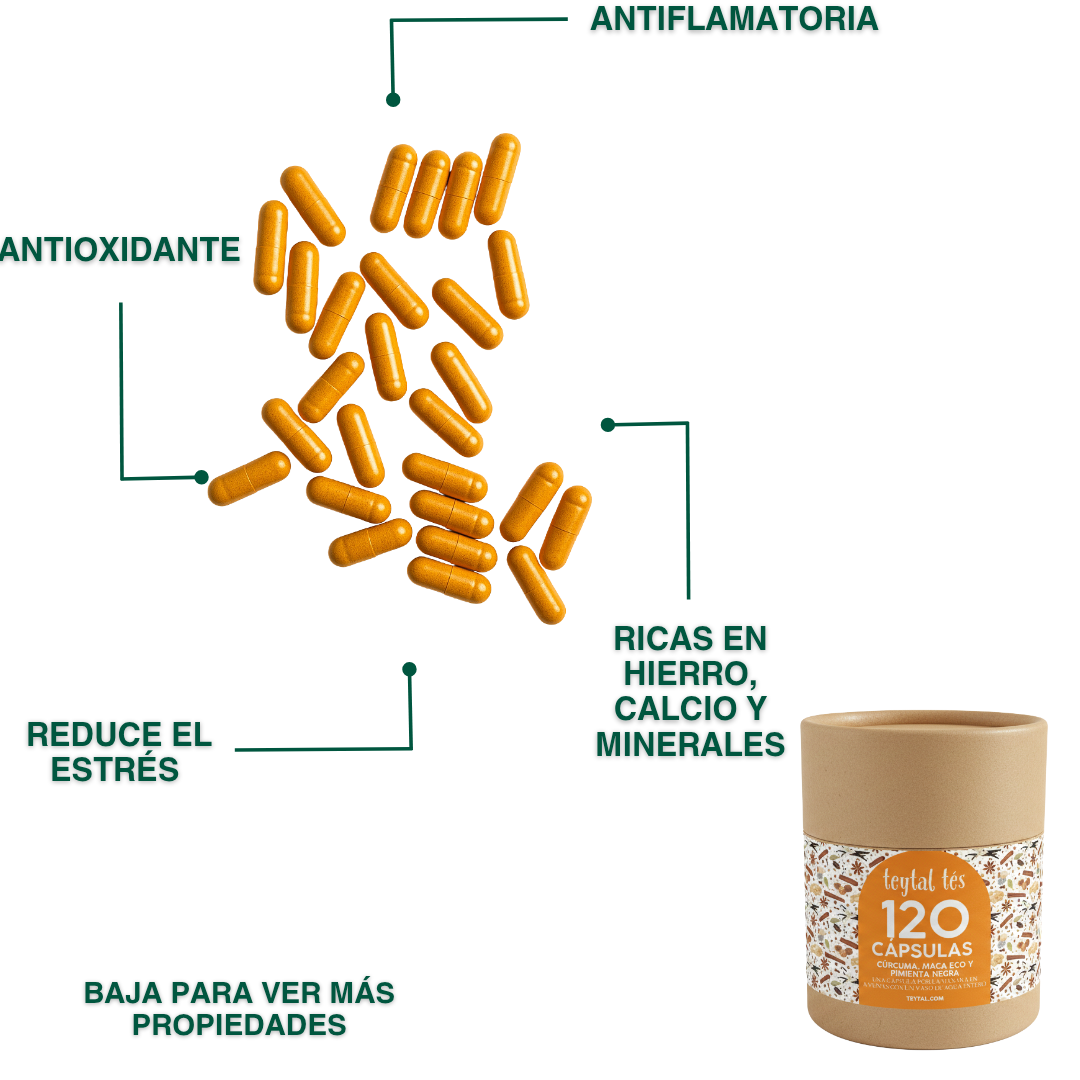 Cápsulas Matcha y Cúrcuma